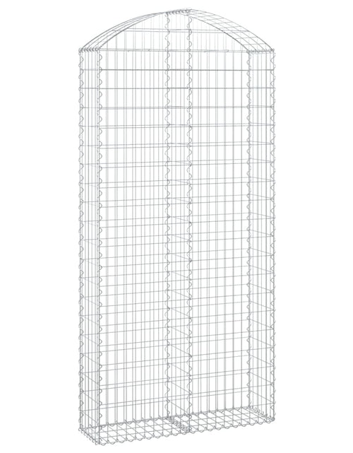 Загрузите изображение в средство просмотра галереи, Coș gabion arcuit, 100x30x200/220 cm, fier galvanizat Lando - Lando
