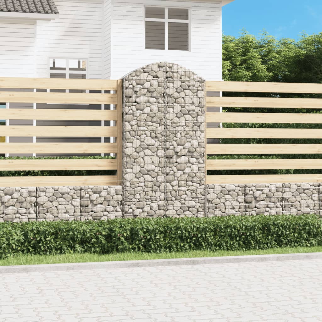 Coș gabion arcuit, 100x30x200/220 cm, fier galvanizat Lando - Lando