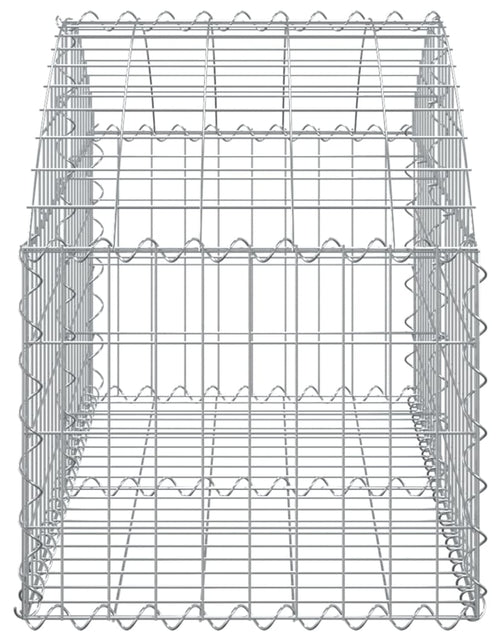 Încărcați imaginea în vizualizatorul Galerie, Coș gabion arcuit, 100x50x40/60 cm, fier galvanizat Lando - Lando
