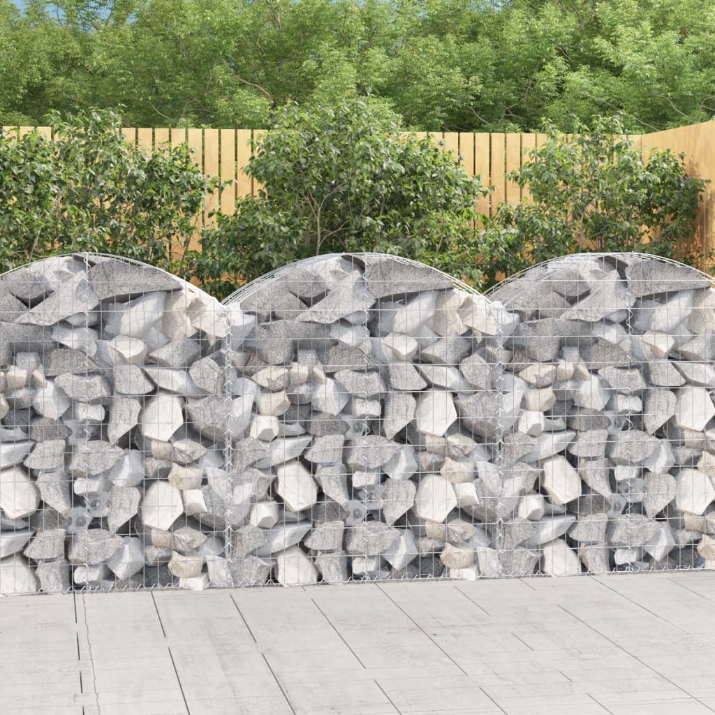 Coș gabion arcuit, 100x50x100/120 cm, fier galvanizat Lando - Lando