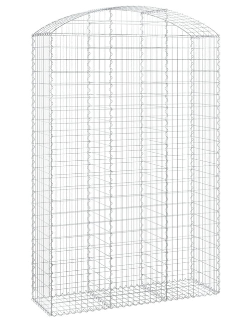 Încărcați imaginea în vizualizatorul Galerie, Coș gabion arcuit, 150x50x220/240 cm, fier galvanizat - Lando
