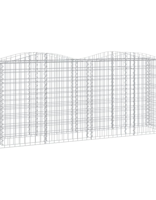 Загрузите изображение в средство просмотра галереи, Strat înălțat cu gabion arcuit, 200x50x100 cm, fier galvanizat Lando - Lando
