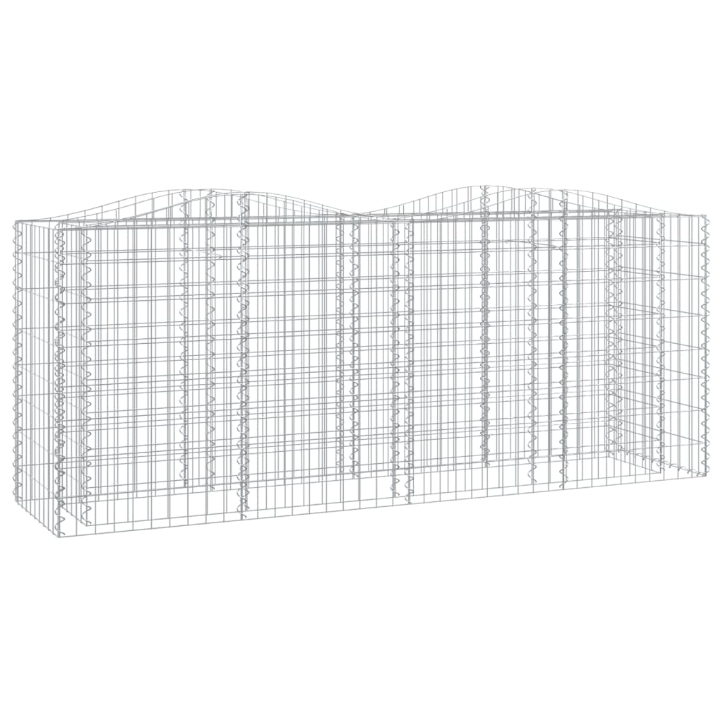 Strat înălțat cu gabion arcuit, 200x50x100 cm, fier galvanizat Lando - Lando