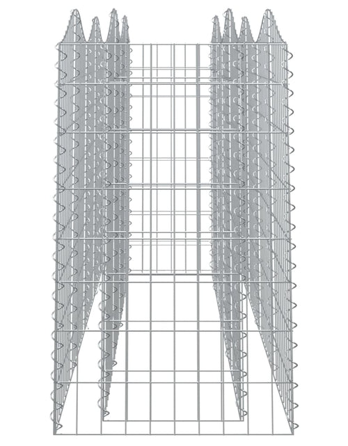 Загрузите изображение в средство просмотра галереи, Strat înălțat cu gabion arcuit, 200x50x100 cm, fier galvanizat Lando - Lando
