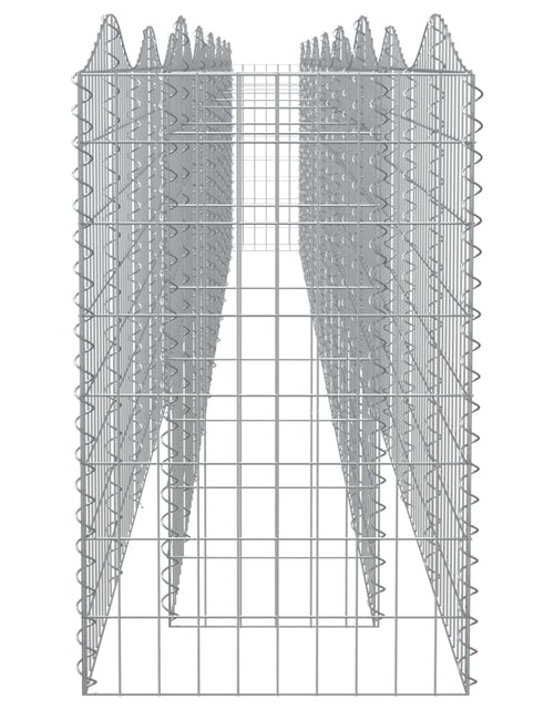 Încărcați imaginea în vizualizatorul Galerie, Strat înălțat cu gabion arcuit, 600x50x100 cm, fier galvanizat - Lando
