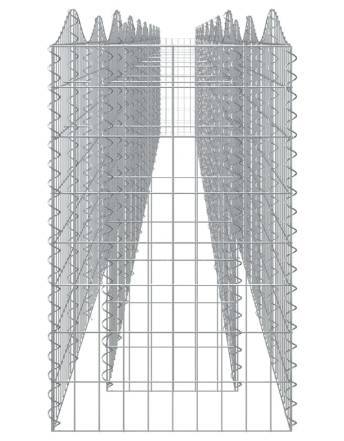 Încărcați imaginea în vizualizatorul Galerie, Strat înălțat cu gabion arcuit, 800x50x100 cm, fier galvanizat Lando - Lando
