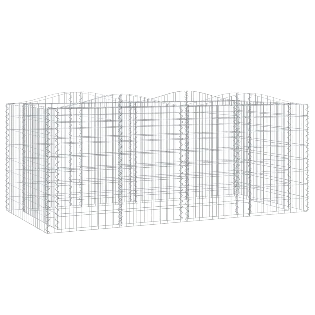 Strat înălțat cu gabion arcuit, 200x100x100 cm, fier galvanizat Lando - Lando