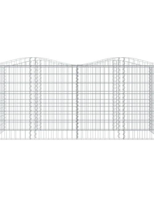 Загрузите изображение в средство просмотра галереи, Strat înălțat cu gabion arcuit, 200x100x100 cm, fier galvanizat Lando - Lando
