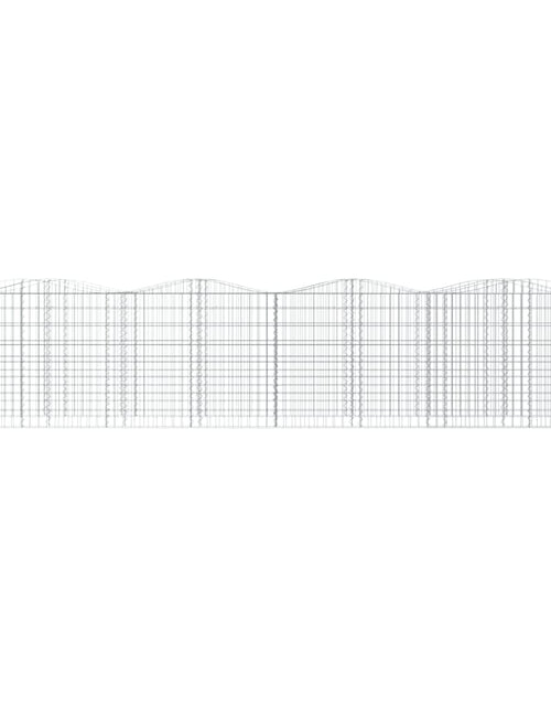Încărcați imaginea în vizualizatorul Galerie, Strat înălțat cu gabion arcuit, 400x100x100 cm, fier galvanizat Lando - Lando

