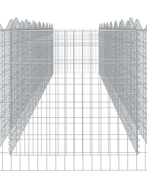 Încărcați imaginea în vizualizatorul Galerie, Strat înălțat cu gabion arcuit, 800x100x100 cm, fier galvanizat Lando - Lando
