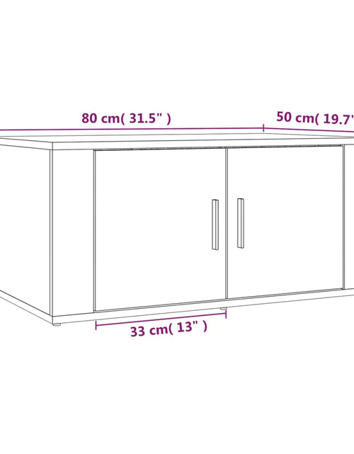 Загрузите изображение в средство просмотра галереи, Măsuță de cafea, gri beton, 80x50x36 cm, lemn compozit Lando - Lando
