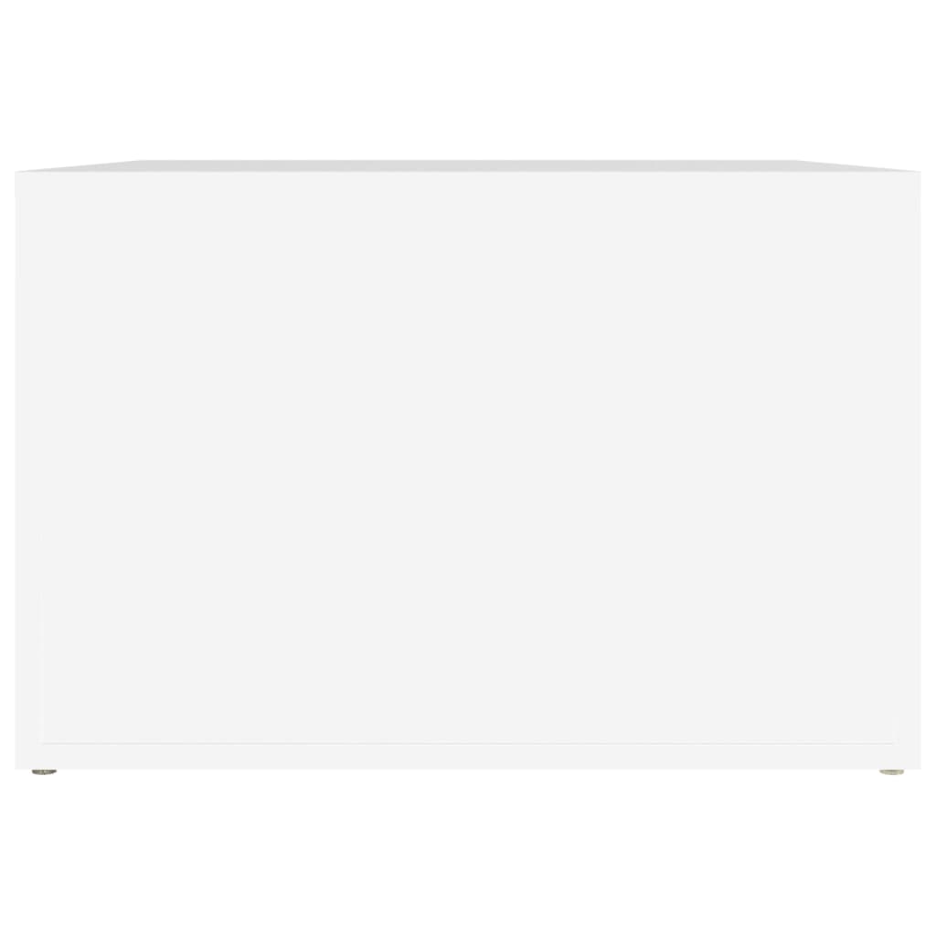 Noptieră, alb, 57x55x36 cm, lemn compozit - Lando