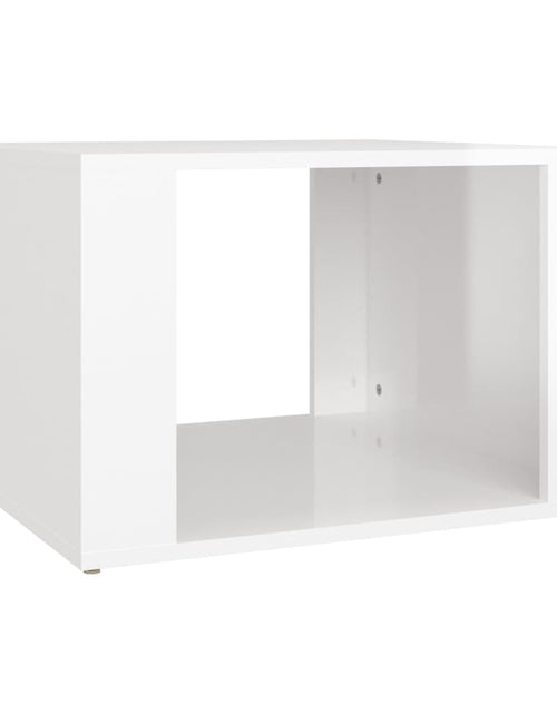 Încărcați imaginea în vizualizatorul Galerie, Noptieră, alb extralucios, 57x55x36 cm, lemn compozit - Lando
