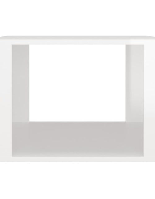 Загрузите изображение в средство просмотра галереи, Noptieră, alb extralucios, 57x55x36 cm, lemn compozit - Lando
