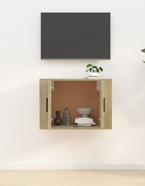 Загрузите изображение в средство просмотра галереи, Dulap TV montat pe perete, stejar sonoma, 57x34,5x40 cm Lando - Lando
