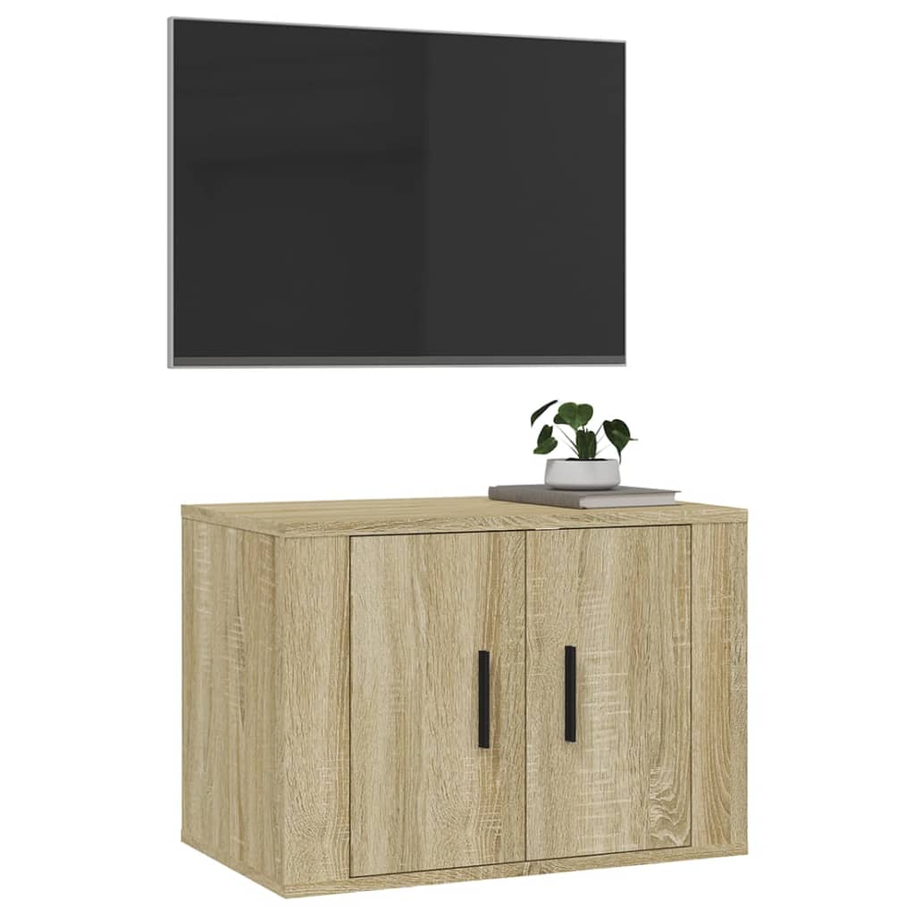 Dulap TV montat pe perete, stejar sonoma, 57x34,5x40 cm Lando - Lando