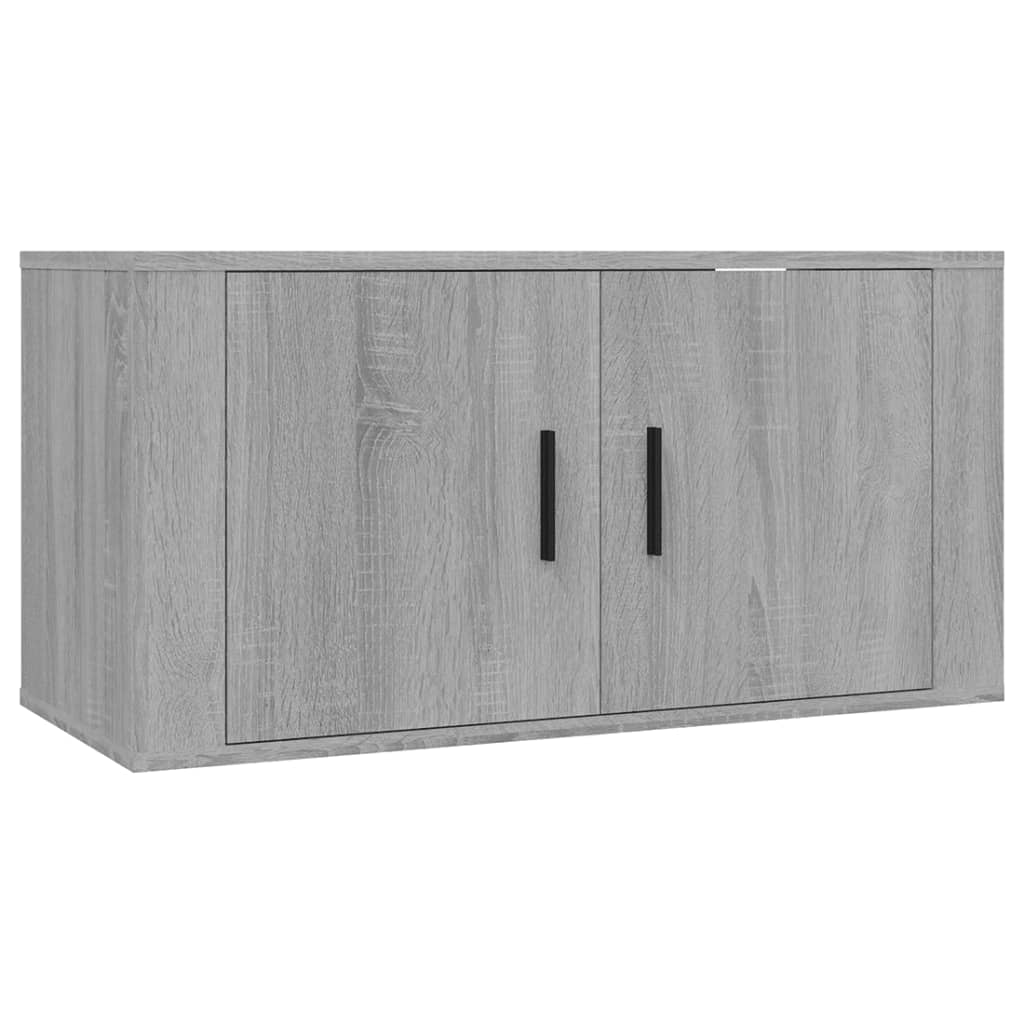 Dulap TV montat pe perete, gri sonoma, 80x34,5x40 cm Lando - Lando