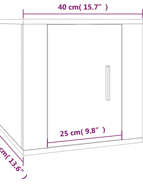 Загрузите изображение в средство просмотра галереи, Dulap TV montat pe perete, gri beton, 40x34,5x40 cm Lando - Lando
