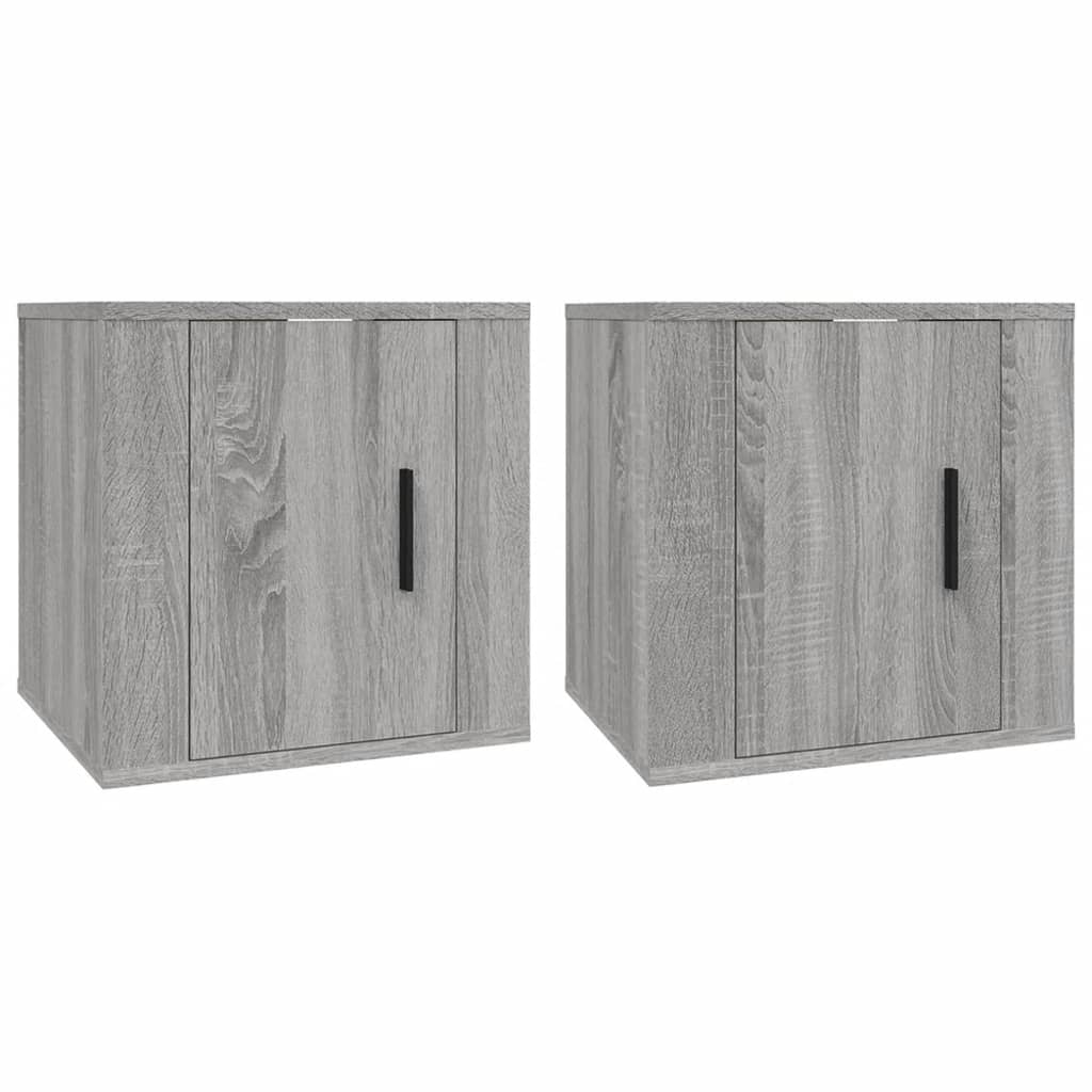 Dulapuri TV montate pe perete 2 buc. gri sonoma 40x34,5x40 cm Lando - Lando