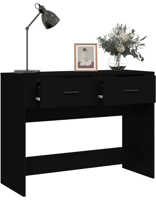 Încărcați imaginea în vizualizatorul Galerie, Măsuță consolă, negru, 100x39x75 cm, lemn compozit - Lando
