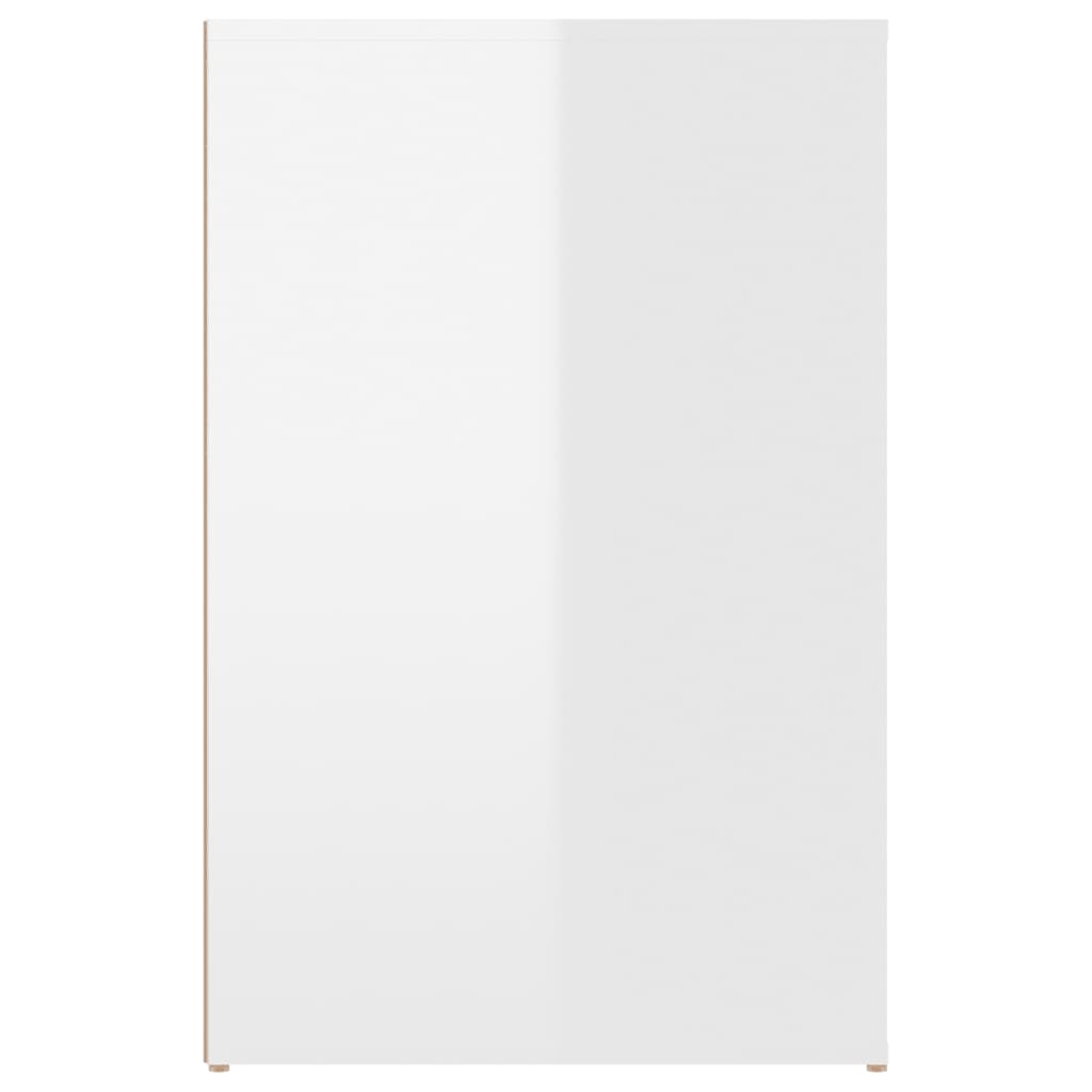 Birou, alb extralucios, 100x49x75 cm, lemn prelucrat - Lando