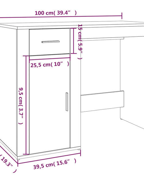 Încărcați imaginea în vizualizatorul Galerie, Birou, stejar sonoma, 100x49x75 cm, lemn prelucrat - Lando
