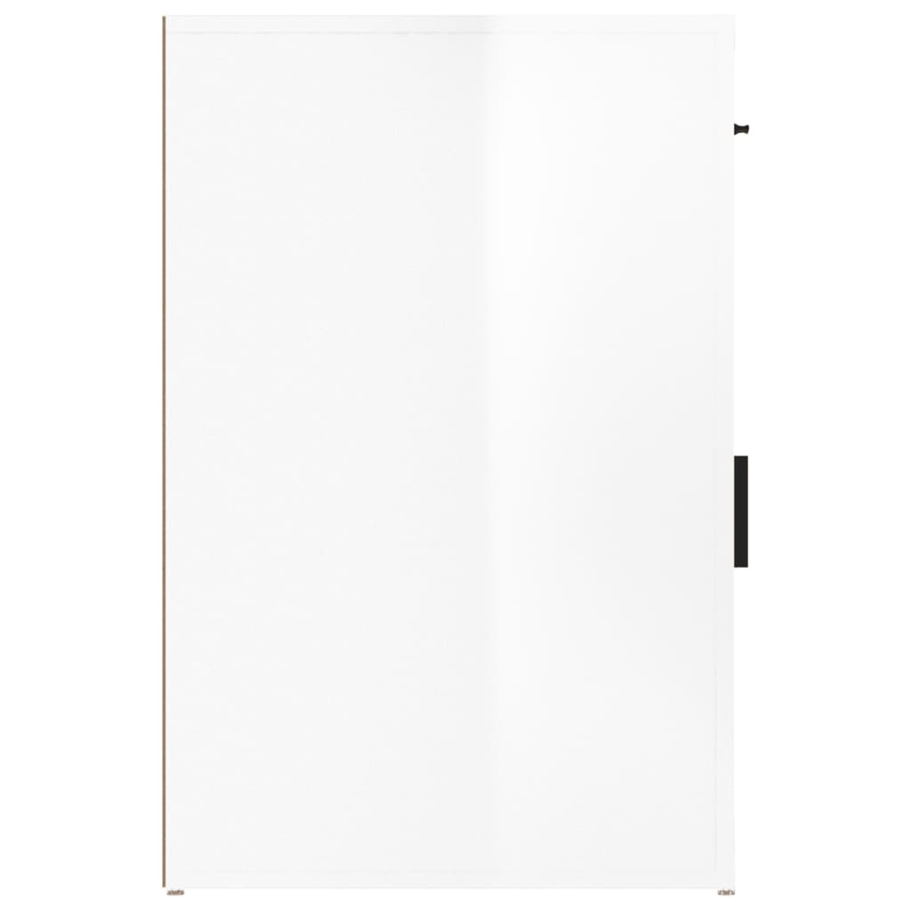 Birou, alb extralucios, 40x49x75 cm, lemn prelucrat - Lando