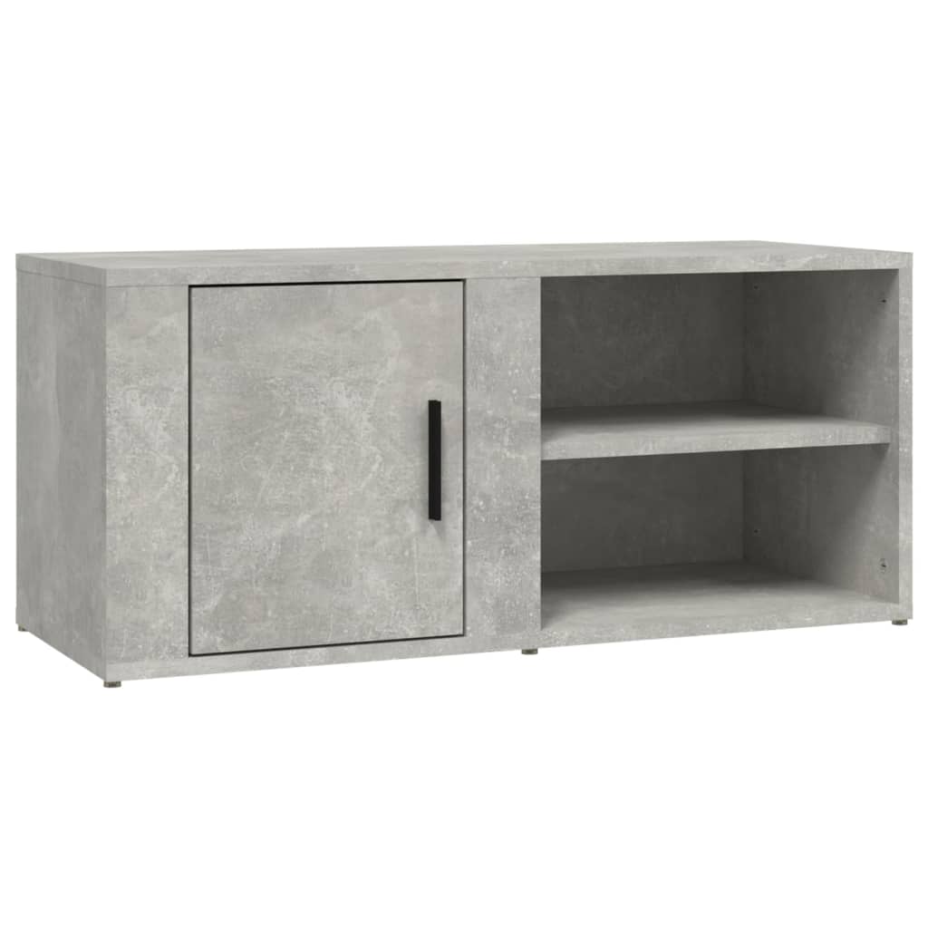 Comode TV, 2 buc., gri beton, 80x31,5x36 cm, lemn prelucrat Lando - Lando