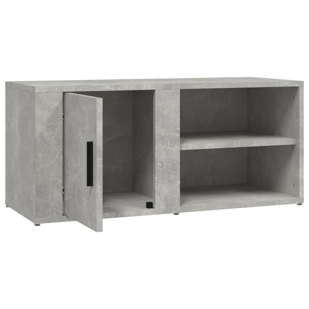 Comode TV, 2 buc., gri beton, 80x31,5x36 cm, lemn prelucrat Lando - Lando
