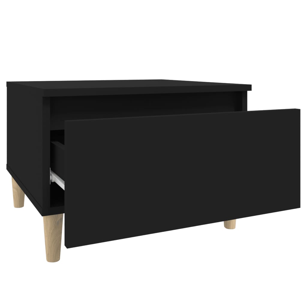 Masă laterală, negru, 50x46x35 cm, lemn compozit Lando - Lando