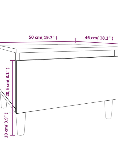 Încărcați imaginea în vizualizatorul Galerie, Masă laterală, gri sonoma, 50x46x35 cm, lemn compozit Lando - Lando
