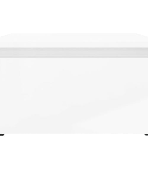 Загрузите изображение в средство просмотра галереи, Masă laterală, alb extralucios, 50x46x35 cm, lemn compozit Lando - Lando
