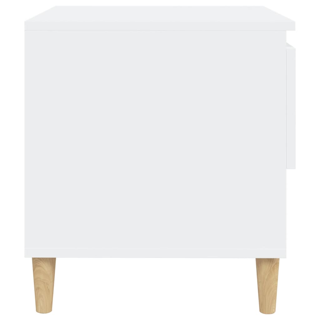 Noptiere, 2 buc., alb, 50x46x50 cm, lemn prelucrat - Lando