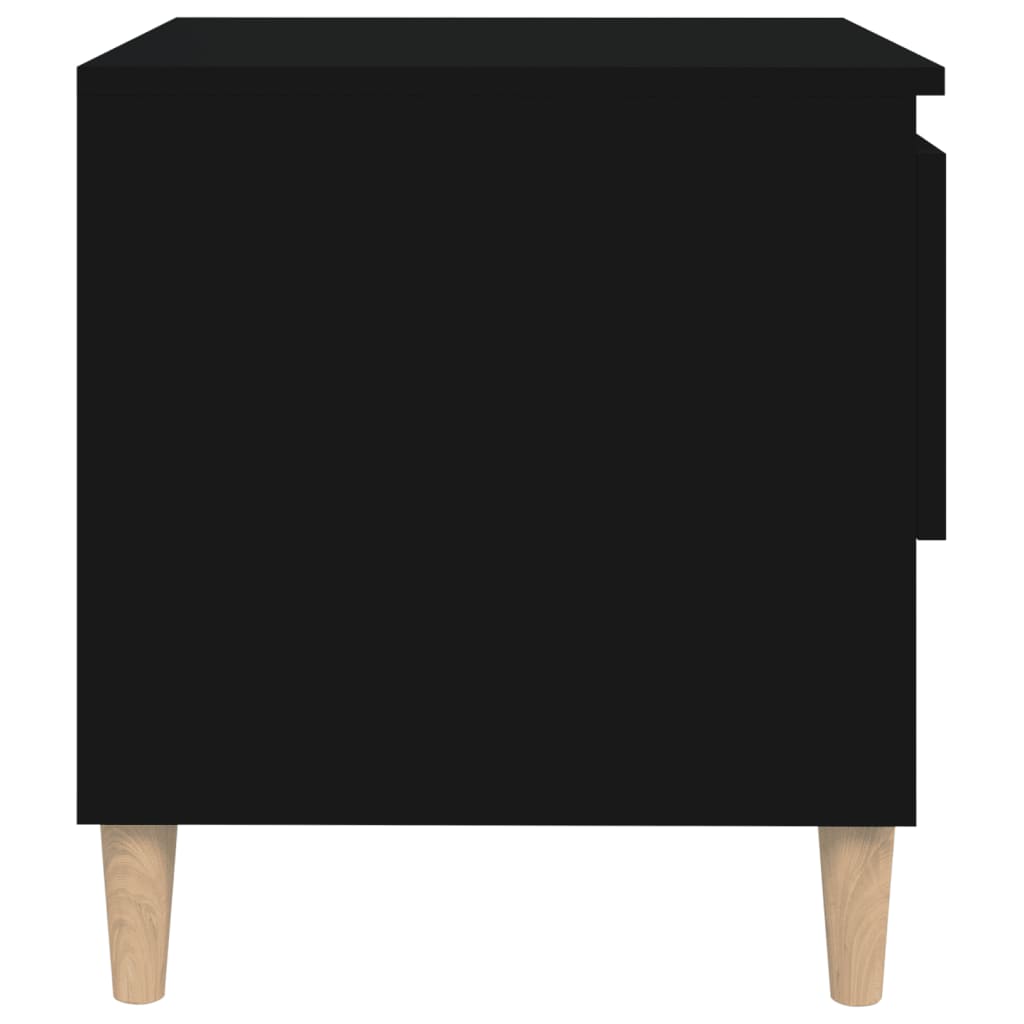 Noptiere, 2 buc., negru, 50x46x50 cm, lemn prelucrat - Lando