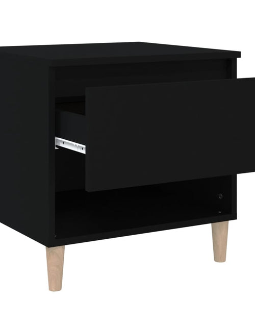Încărcați imaginea în vizualizatorul Galerie, Noptiere, 2 buc., negru, 50x46x50 cm, lemn prelucrat - Lando
