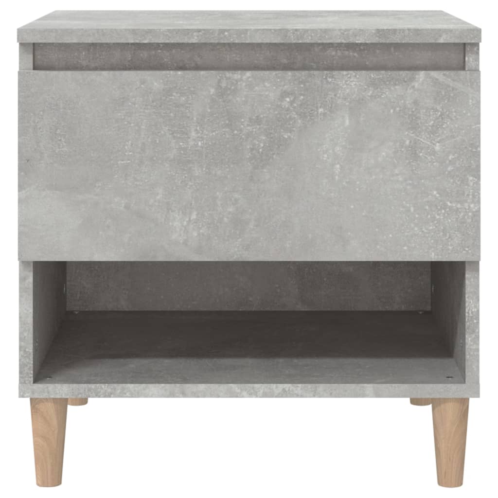 Noptiere, 2 buc., gri beton, 50x46x50 cm, lemn prelucrat - Lando
