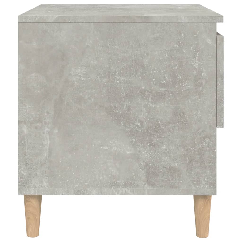 Noptiere, 2 buc., gri beton, 50x46x50 cm, lemn prelucrat - Lando