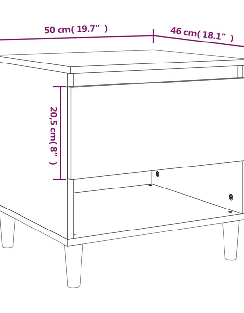 Încărcați imaginea în vizualizatorul Galerie, Noptieră, gri sonoma, 50x46x50 cm, lemn prelucrat - Lando
