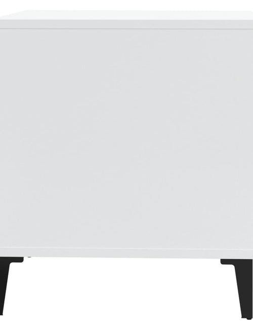 Загрузите изображение в средство просмотра галереи, Masă laterală, alb extralucios, 50x46x5 cm, lemn compozit Lando - Lando
