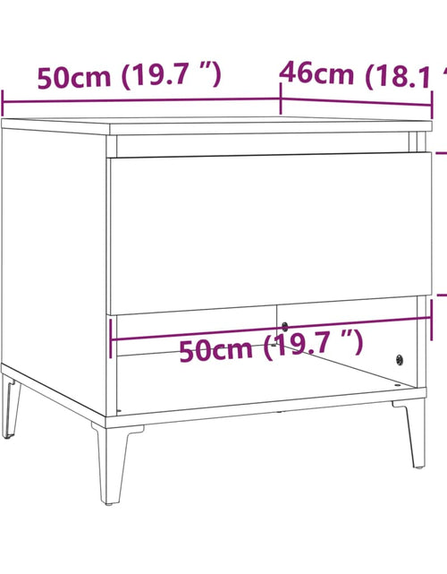 Încărcați imaginea în vizualizatorul Galerie, Masă laterală, gri sonoma, 50x46x50 cm, lemn compozit Lando - Lando
