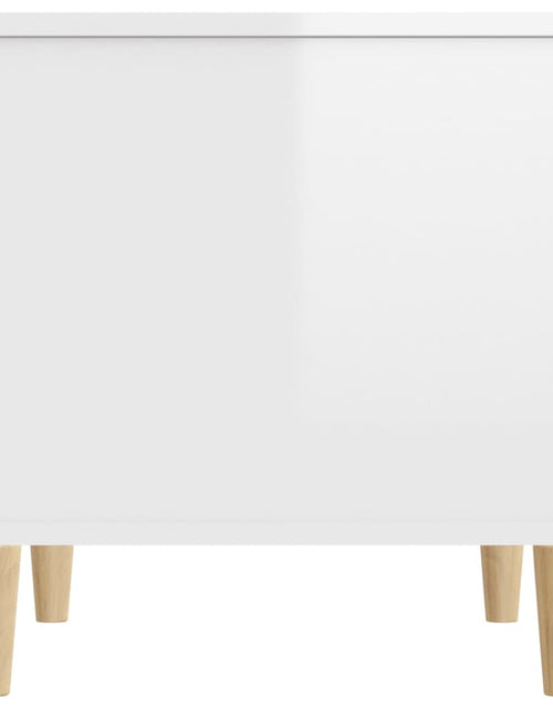 Încărcați imaginea în vizualizatorul Galerie, Măsuță de cafea, alb extralucios, 60x44,5x45 cm, lemn compozit Lando - Lando
