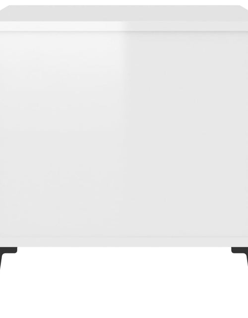 Загрузите изображение в средство просмотра галереи, Măsuță de cafea, alb extralucios, 60x44,5x45 cm, lemn compozit Lando - Lando
