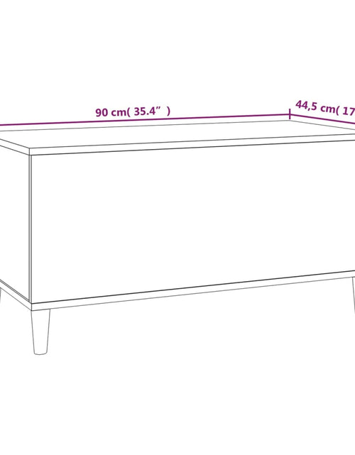 Загрузите изображение в средство просмотра галереи, Măsuță de cafea, stejar maro, 90x44,5x45 cm, lemn compozit Lando - Lando
