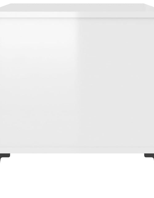 Загрузите изображение в средство просмотра галереи, Măsuță de cafea, alb extralucios, 90x44,5x45 cm, lemn compozit Lando - Lando

