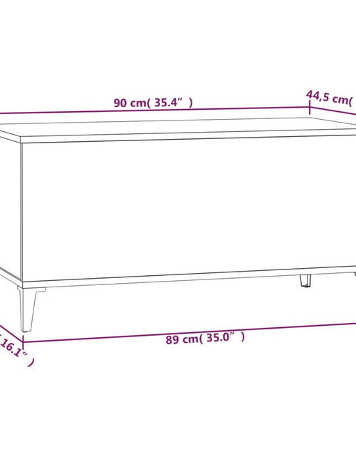 Загрузите изображение в средство просмотра галереи, Măsuță de cafea, stejar maro, 90x44,5x45 cm, lemn compozit Lando - Lando
