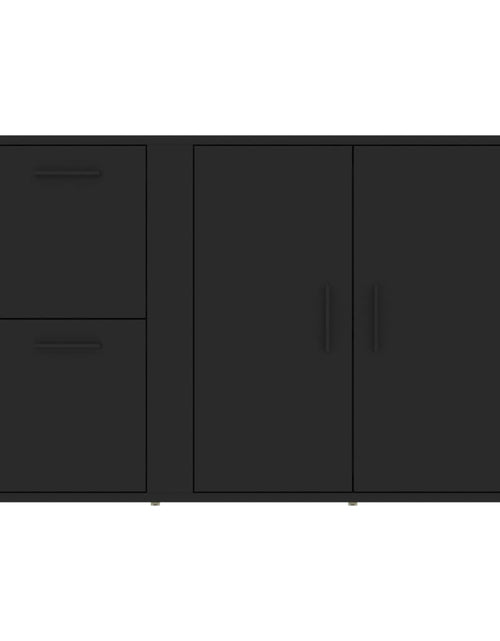 Încărcați imaginea în vizualizatorul Galerie, Servantă, negru, 100x33x59,5 cm, lemn compozit Lando - Lando
