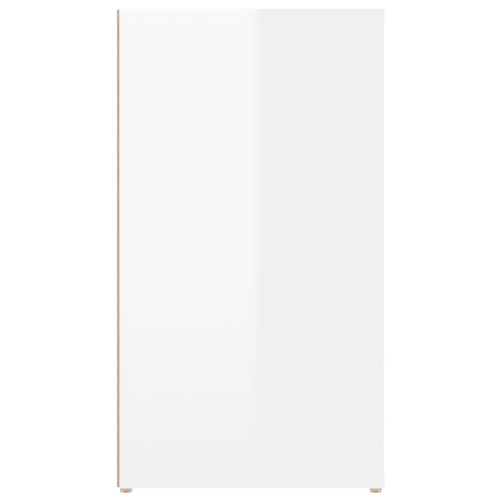Servantă, alb extralucios, 100x33x59,5 cm, lemn compozit Lando - Lando