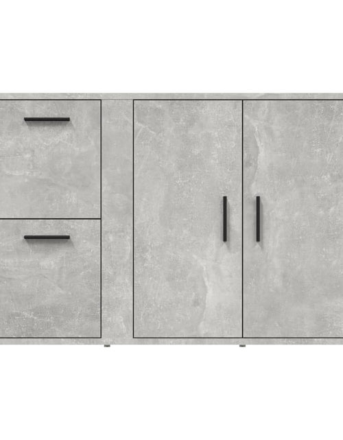 Încărcați imaginea în vizualizatorul Galerie, Servantă, gri beton, 100x33x59,5 cm, lemn prelucrat Lando - Lando
