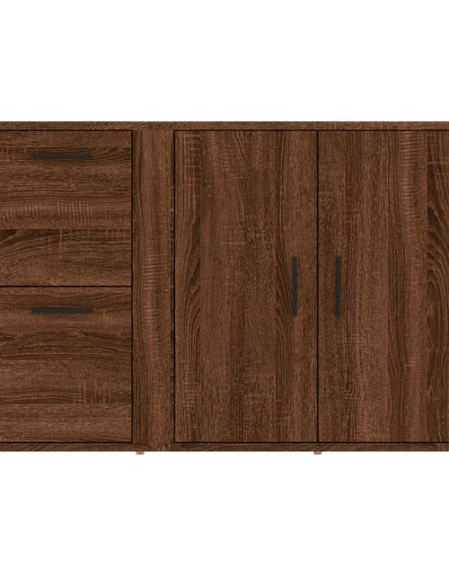 Încărcați imaginea în vizualizatorul Galerie, Servantă, stejar maro, 100x33x59,5 cm, lemn compozit Lando - Lando
