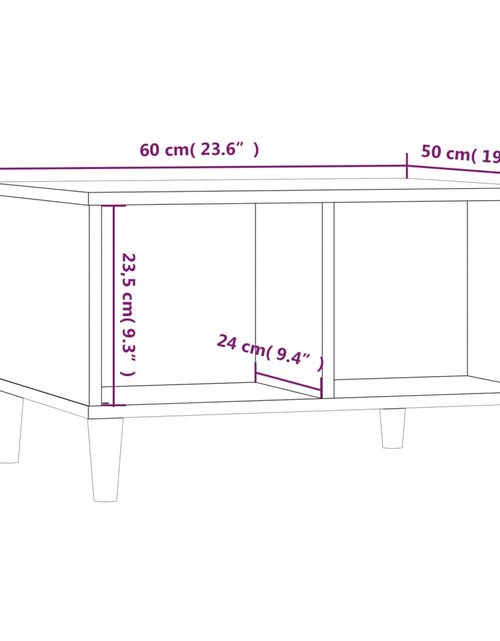 Загрузите изображение в средство просмотра галереи, Măsuță de cafea, stejar maro, 60x50x36,5 cm, lemn compozit Lando - Lando

